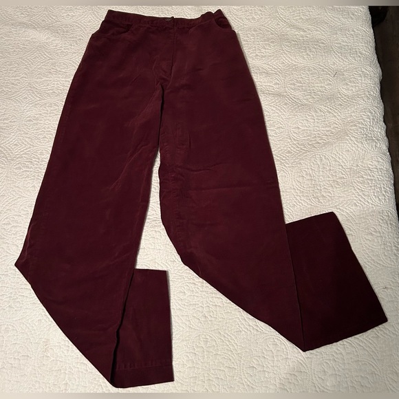 Susan Graver | Pants u0026 Jumpsuits | Susan Graver Burgundy Corduroy Pants |  Poshmark